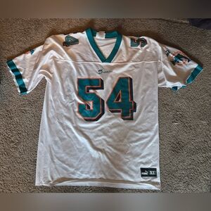 Vintage Miami Dolphins Zach Thomas Jersey NFL Hall Of Fame